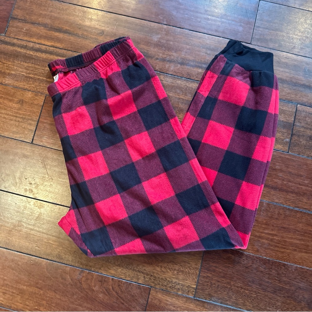 PJ Place Men’s Holiday Buffalo Check Plaid Fleece Pajama/Lounge Pants XL